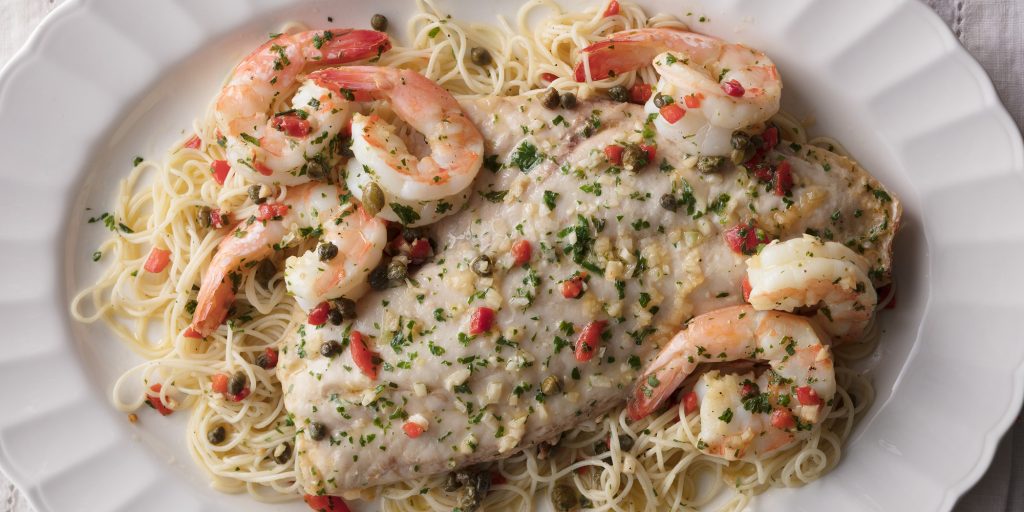 Lombardi’s Snapper and Shrimp Scampi Recipe