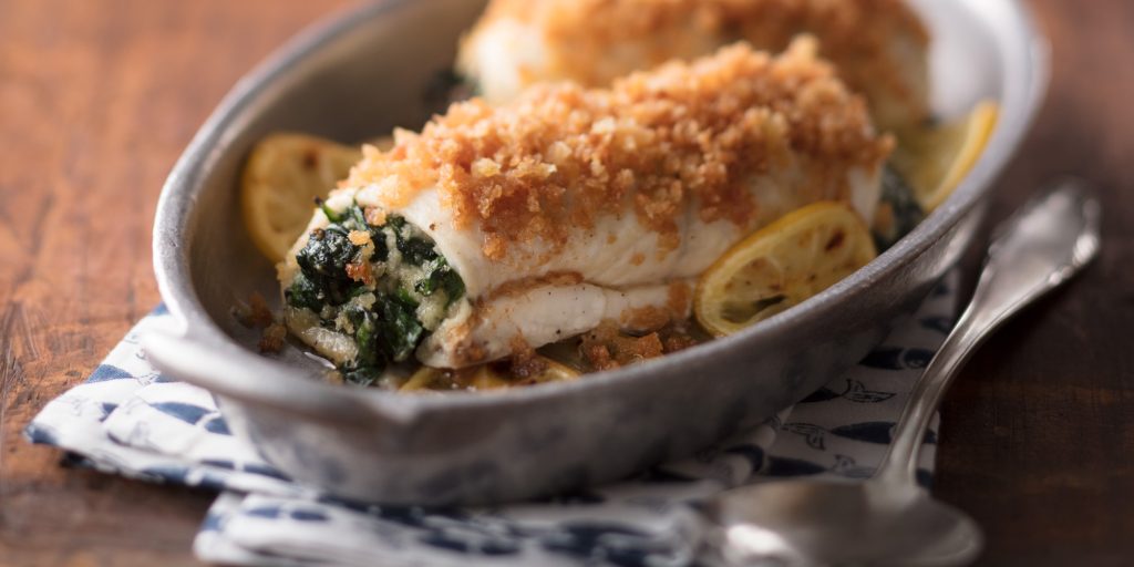 Lombardi’s Spinach-Stuffed Flounder Roulade Recipe